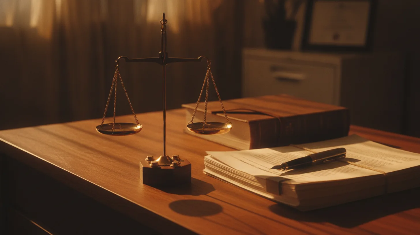 Legal documents and health insurance forms on a desk with morning light, symbolizing patient rights and insurance coverage protections