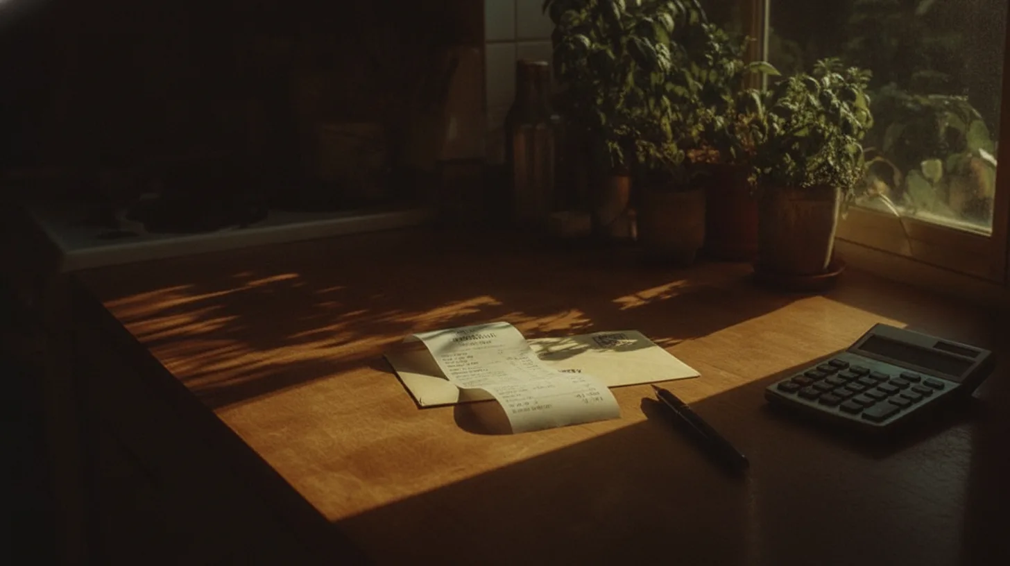 Insurance policy documents and a calculator on a desk, representing out-of-network benefits planning