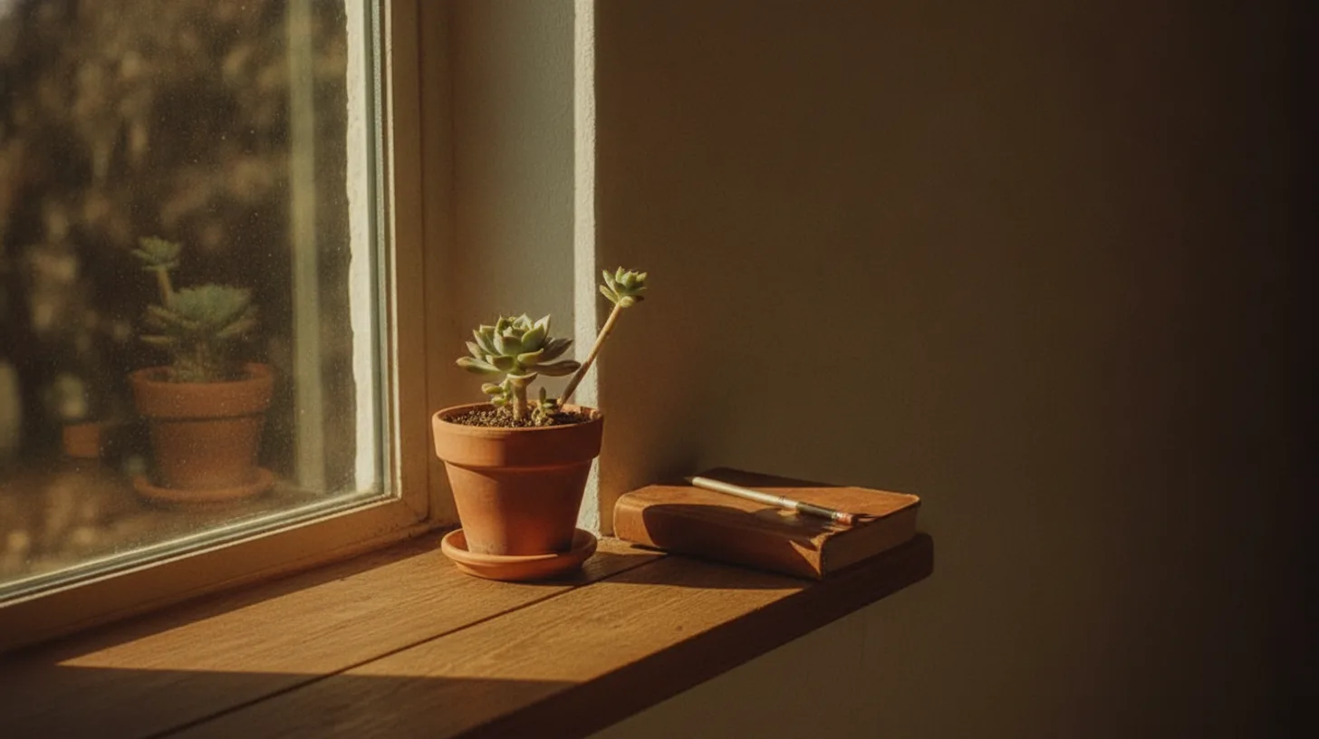 Sunlit notebook with milestone dates marked, reflecting early recovery progress